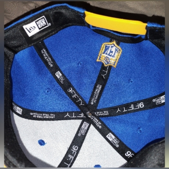 Los Angeles Rams 6 Panel NFL New Era 9FIFTY Blue & Yellow Snapback Hat - Picture 8 of 8